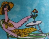 Flamingos Gone Wild Decorative Handmade Tropical Pillow