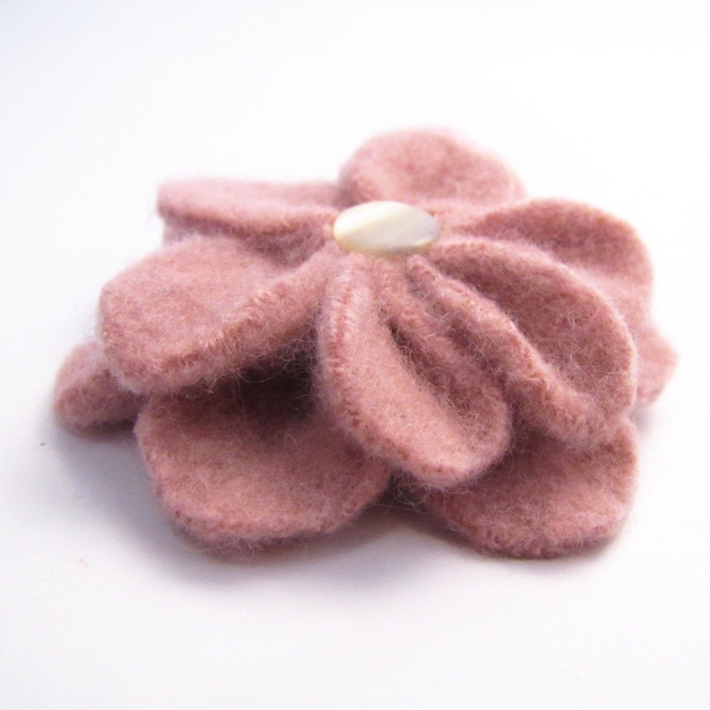 Light Pink Flower Hair Clip, Photography Prop, Perfect for Babies and Adults