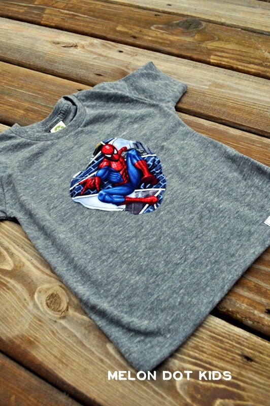 superhero shirts: spiderman eco grey t shirt
