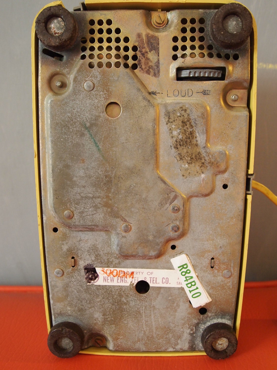 Vintage Yellow Rotary Dial Telephone