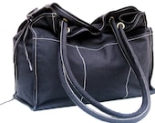 SALE - 10% OFF - Black Canvas Shoulder Bags