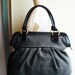 Black Sackcloth Color Handbag