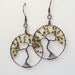 Turning Leaves Tree of Life earrings copper wrapped beads