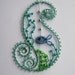 Ocean Wave wire wrapped sea themed pendant with free matching earrings