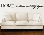 Wall Decal Home is where our story begins Vinyl Wall Art Quote    5 FEET WIDE   X Large