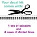 Sewing Scissors Vinyl Wall Decal by DecoMOD walls with DOTTED LINES
