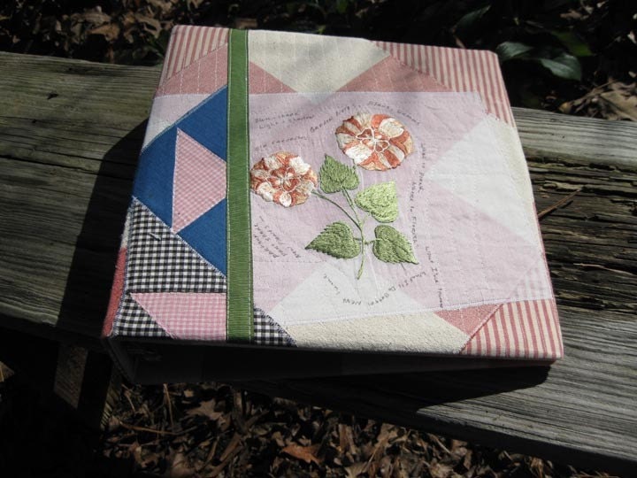 Upcycled Garden Journal in Pink, Blue and Black
