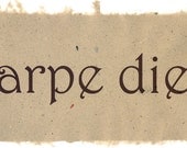 Carpe Diem 2 on Handmade Paper ( zoom to see full image)