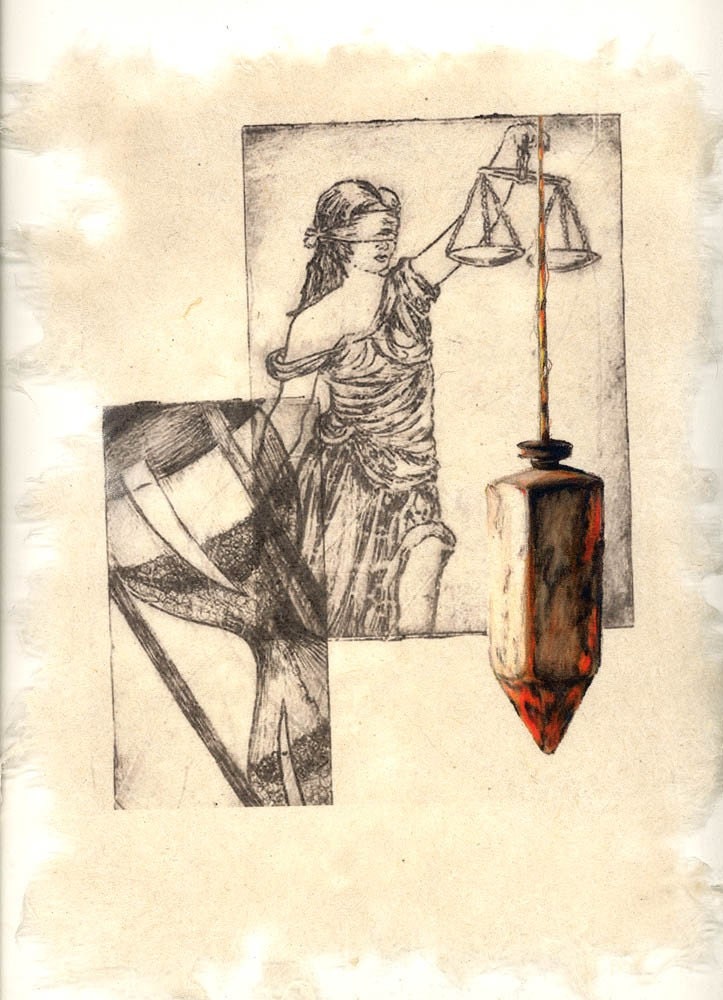 Isaiah 28-17 on Handmade Paper