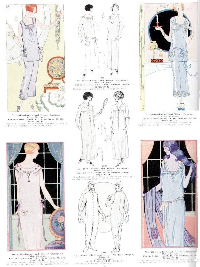 Vintage Deco-Era McCall's PATTERN Counter book on CD 1930 Ladies' Section/Kimonos/Nurse Uniforms/Lingerie/PJs/Evening Gowns/Paris Chic