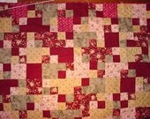 Double Bed Quilt / Full size bed quilt  Flannel Floral Quilt  17