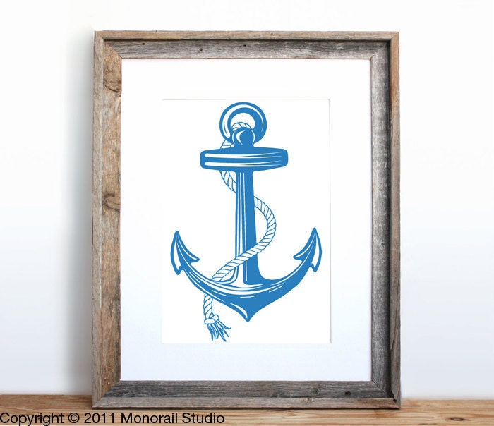 Anchor Poster Small Screenprint Choose your color