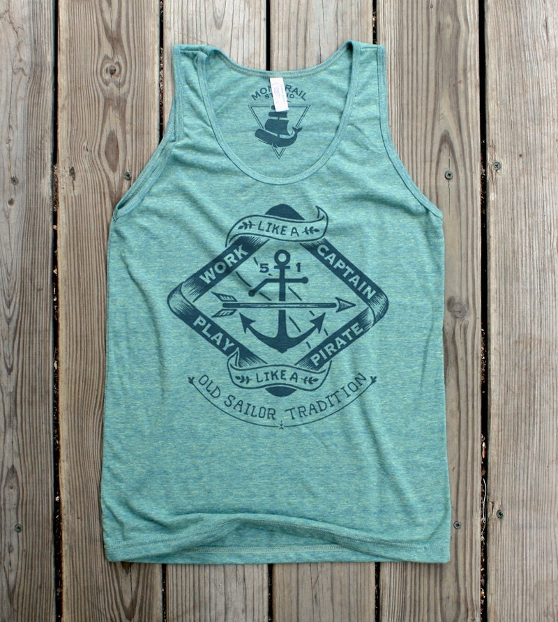 Play like a Pirate - Mens/Unisex Tri-Lemon Tank