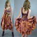 90s dress full skirt BOHEMIAN dress - vintage REVAMP tie dye / draped bubble skirt / strappy bodice / gypsy fairy maxi party dress XS/S/M
