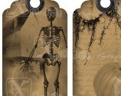 Haunted Halloween TAGs - 8.5 x 11 inch Printable Digital Collage Sheet - 3.5 inch x 2 inch Gift TAGs