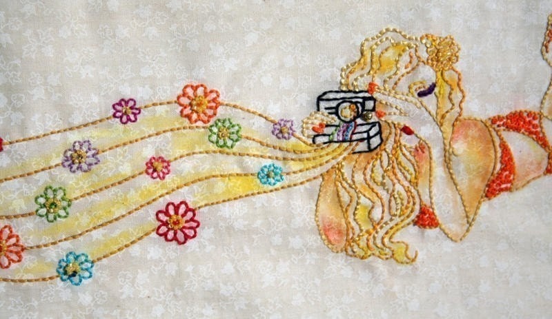 Smile for the Camera Iron on Hand Embroidery Pattern (original design)