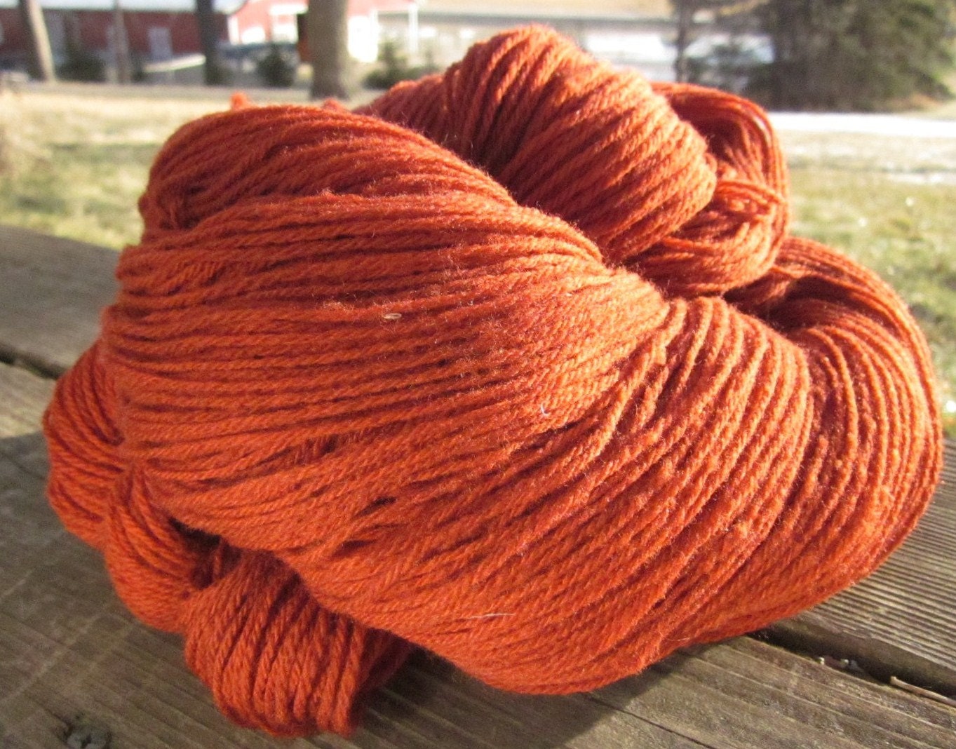 CVM fingering wt. yarn with nylon - Paprika