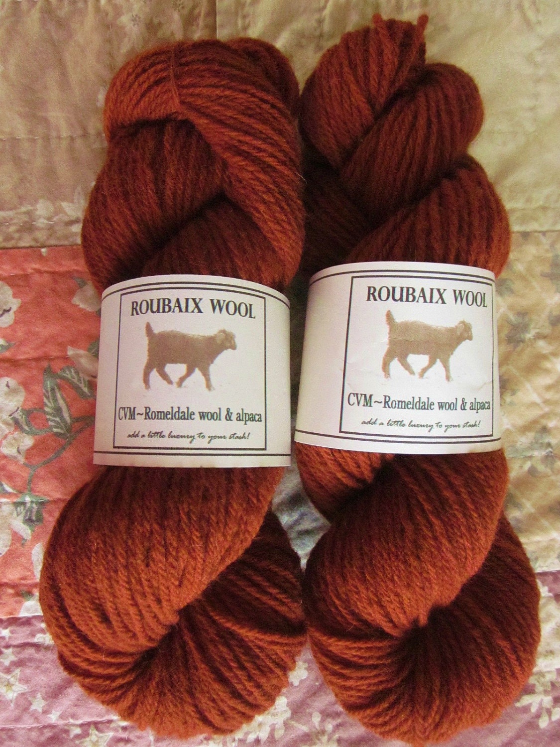CVM/Alpaca Worsted Wt. Yarn - Spicy Pumpkin