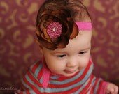 Color Collection...Choose Your Custom Colors... Flower stretch Headband...Newborn, Infant, Baby, Toddler Girl Adult
