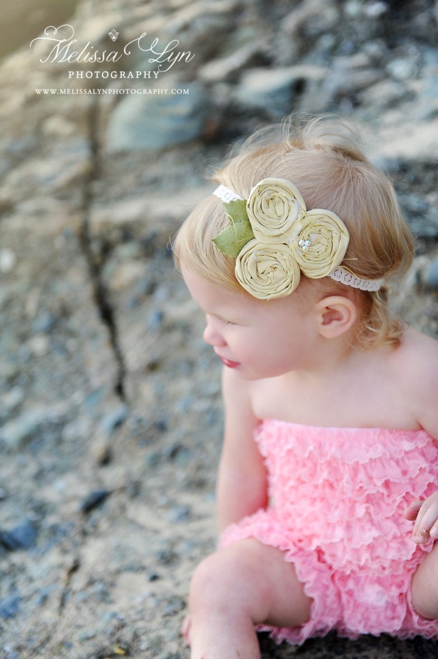 Vintage Raw Silk Handmade Triple Rosette Headband with Swarvoski Crystal AccentsMany Colors Available..The TAYLOR