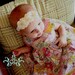 Cream Triple Flower Headband on Soft Stretch Nylon Ribbon with Swarvoski crystals center  TWO SIZES AVAILABLE Baptisms Christenings Weddings