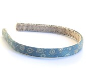 Cyan Green Headband - Starbursts - 1/2 inch wide
