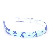 Floral Headband -  Cornflower Blue and Pale Turquoise