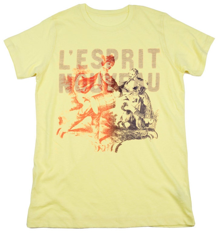 ONSALE, L'Esprit Nouveau 2, 100 Percent Organic Cotton T-shirt, Yellow, women's