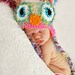 Owl Hat - Baby Owl Hat for Baby- multi- toned Cute and Soft Earflap - Newborn Girl Owl Hat