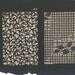 4 Japanese Stencil Prints, Flowers, 1893, Antique, No: 93-94 95-96, Black and White, London, Paris, Yokohama, New York, Home Decor