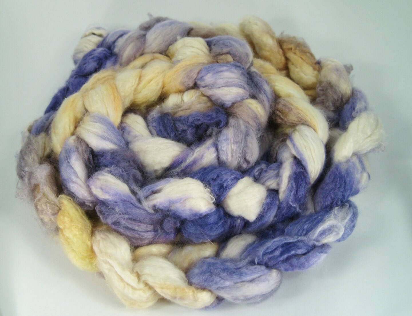 50/50 Cashmere Silk Roving Honey Violet 4.2oz