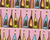 Grand Tour from Victoria and Albert Bottles in Pink- Fat Quarter