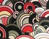 Rivoli Bubble in Salmon and Black by Alexander Henry Fabrics- Half Yard