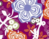 Floral on Purple from Primitiva by Jane Dixon - Fat Quarter
