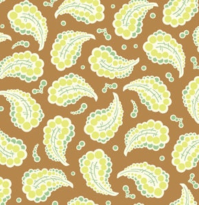 Brown Dotted Paisley from Freshcut - SPECIAL PRICE on HALF yard cuts