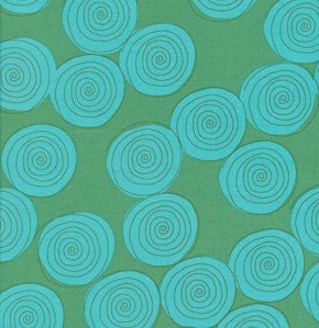 Kathy Davis Hypnotize in Aqua for Free Spirit fabrics - Fat Quarter
