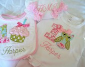 1st Birthday Girl Shabby Chic Owl Set, Shirt or Onesie, Bib, Bloomers, Personalized Owl Birthday or Custom Theme