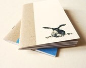 Art journal Notebook yellow  - the rabbit 2 -