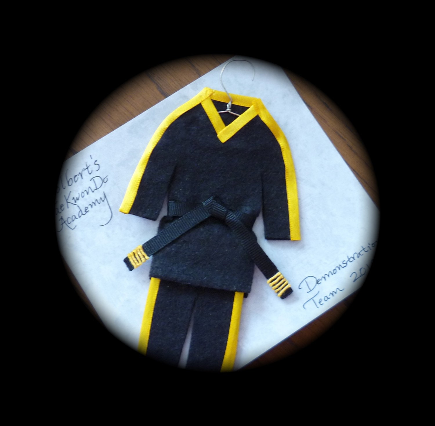 Personalized Just Like Yours       // Martial Arts Uniform Ornament - Scrapbook Embellishment //