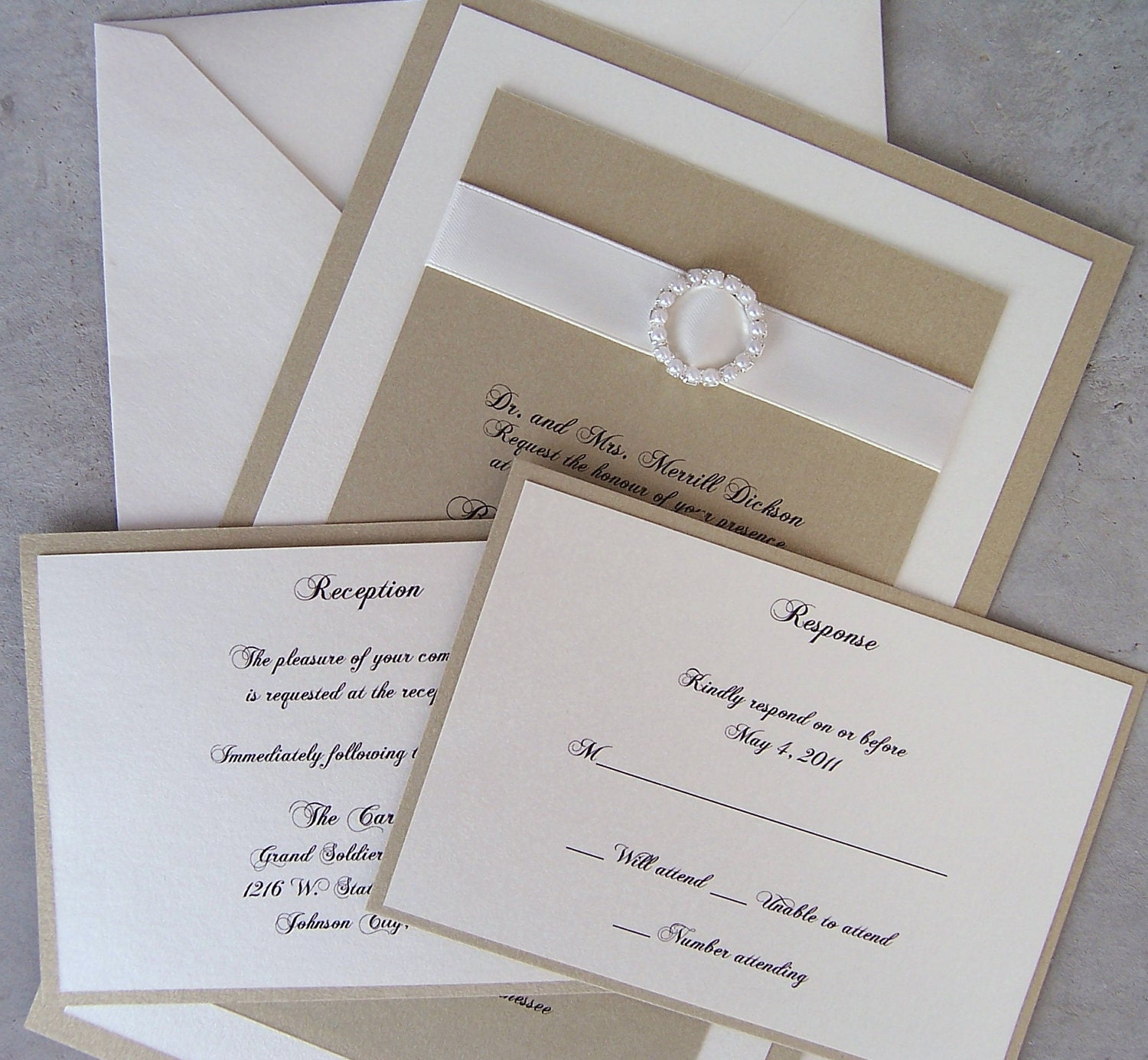 Complete Elegance Pearl Invitation Set