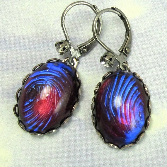 purple opal earrings