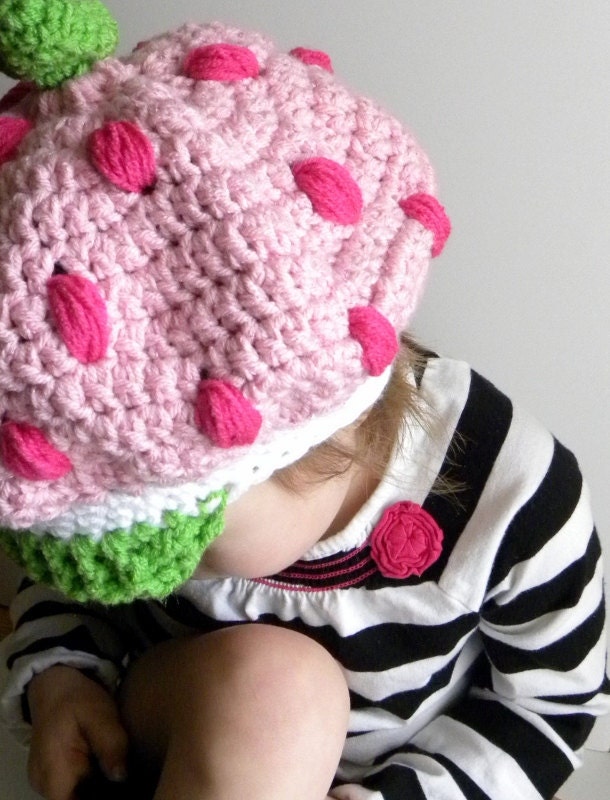 CROCHET PATTERN - Strawberry Shortcake Inspired Hat