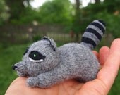 stuffed toy, toy raccoon, eco friendly toy, waldorf toy