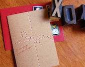 Favorite things, Letterpress Valentine card.