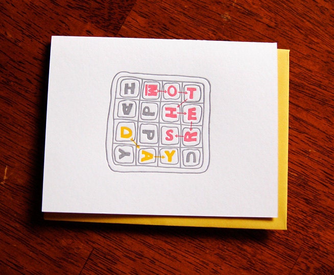 Letterpress Mother's Day Card, Word Lover
