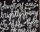 Hand Painted 18x24" Subway Art ANY quote, song lyrics, scripture