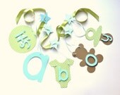 Blue and green baby shower decorations It's a boy banner by ParkersPrints on Etsy Il_170x135