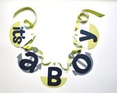 Nautical baby shower banners decorations navy blue and green sailboat and anchor banner by ParkersPrints on Etsy Il_170x135