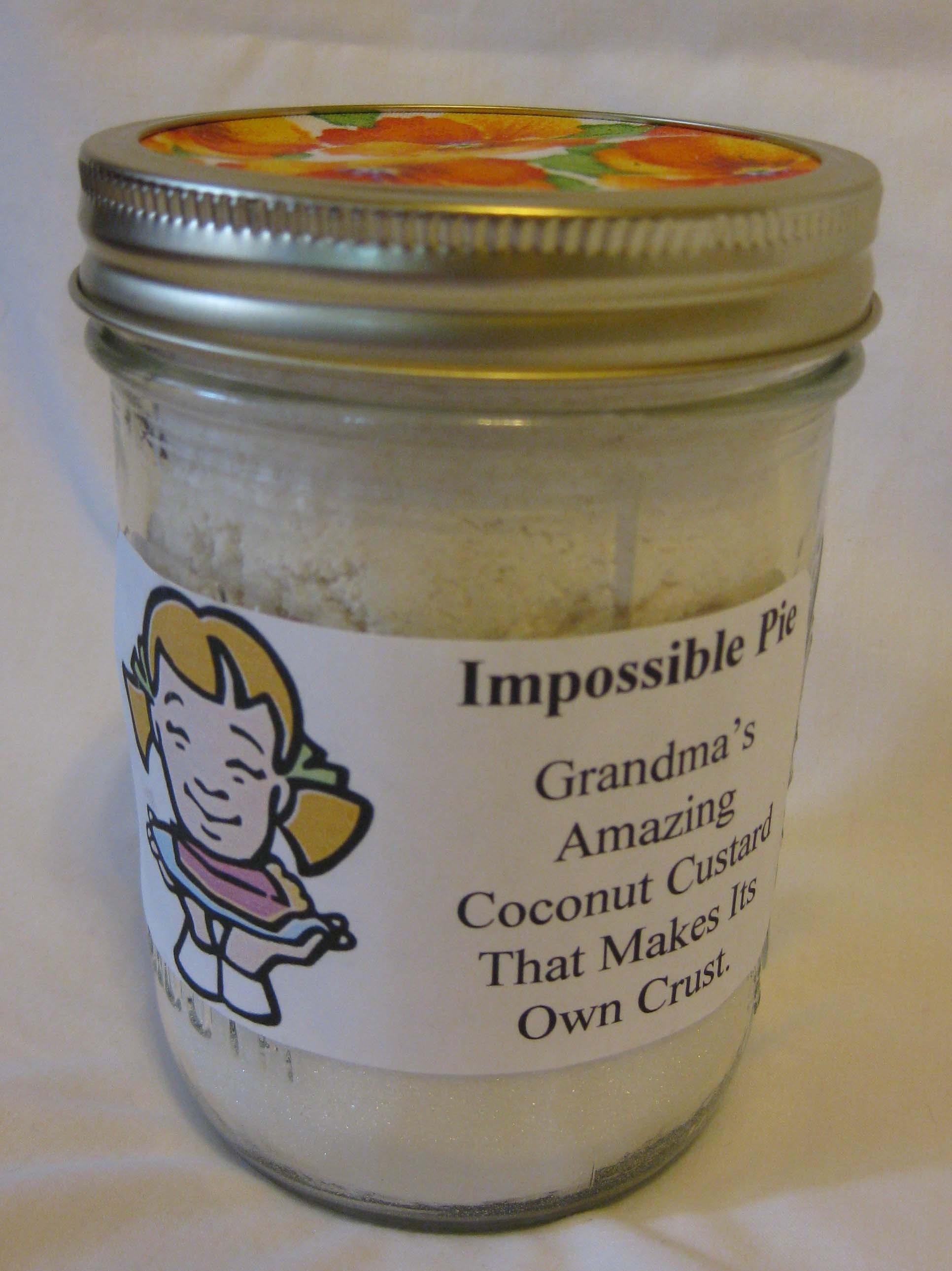 Full Pie / Impossible Pie in-a-Jar / Grandma's Coconut Custard Depression-Era Recipe