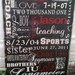 Family Subway Art Sign, Personalized to tell your family's story 16x24